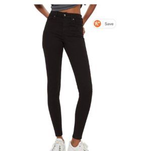 Topshop Jamie High Waist Black Jeans